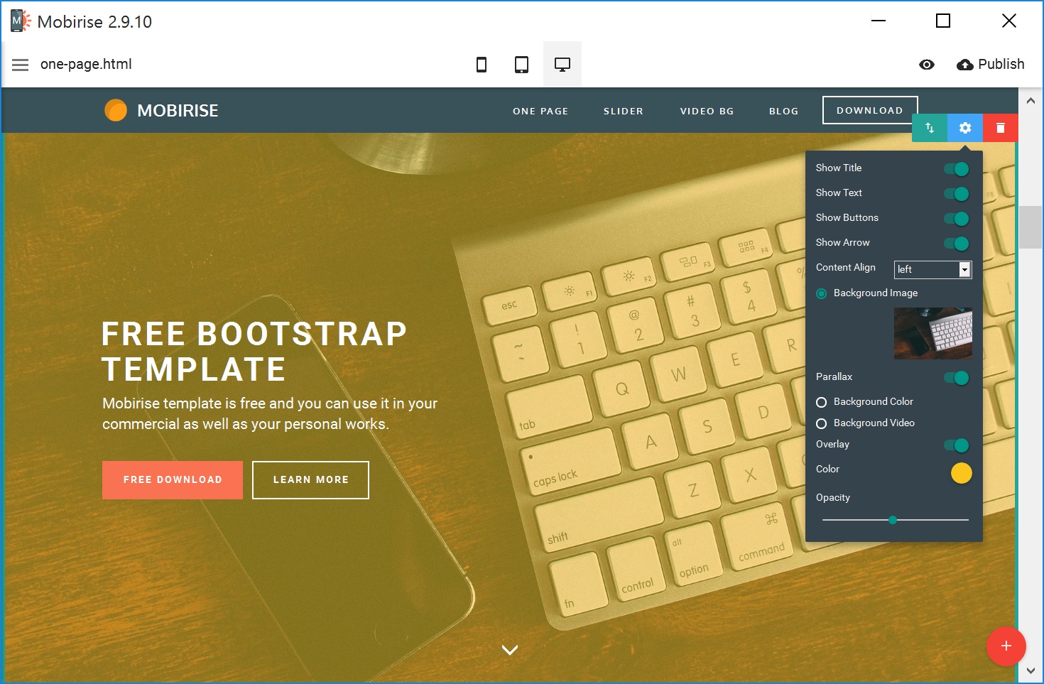 Drag and Drop Mobile Website Creator Software