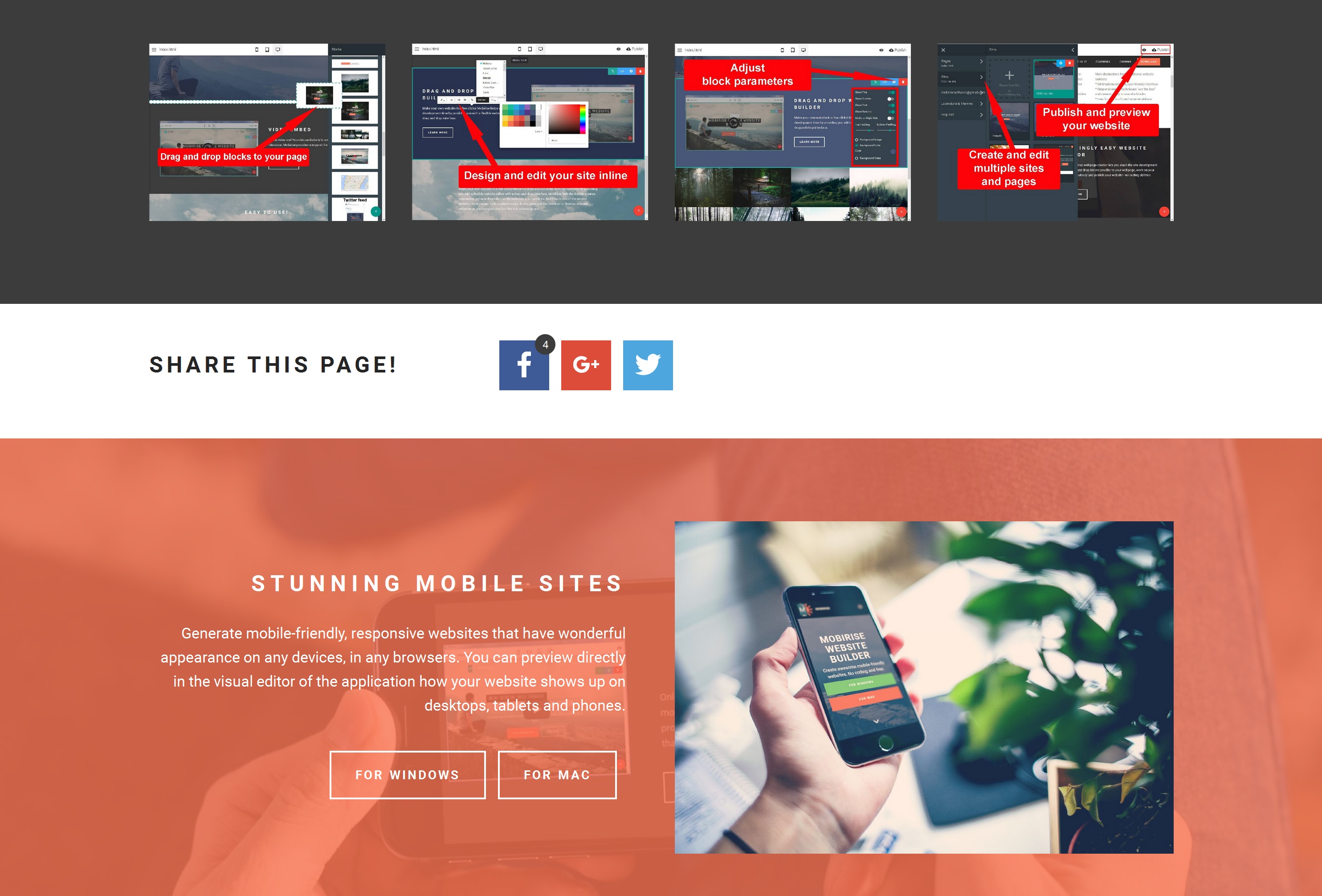 Fast and Simple Website Builder Tool