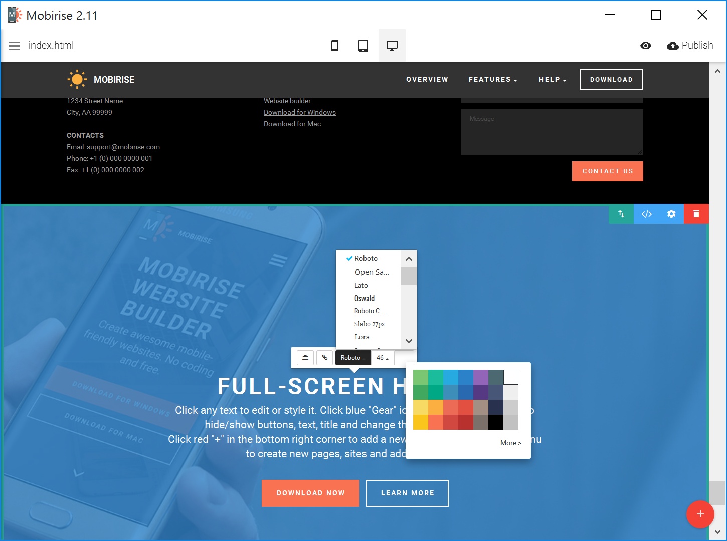 Free Responsive Web Page  Creator Software